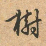 赵孟頫树书法图片