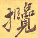 揽书法图片