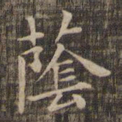 荫书法图片
