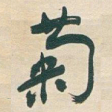 于右任菊书法图片