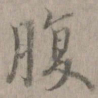 腹书法图片