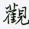 王晓华观书法图片