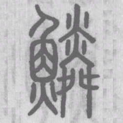 鱗书法图片