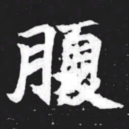 腹书法图片