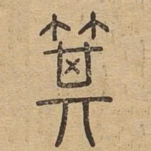 箕书法图片
