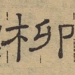 柳书法图片