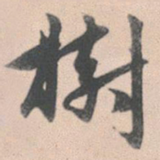 赵孟頫树书法图片
