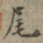 长尾甲尾书法图片