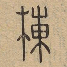 栋书法图片