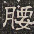 腰书法图片