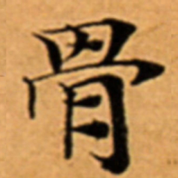 骨书法图片