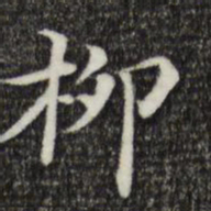 柳书法图片