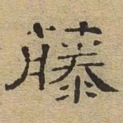 藤书法图片