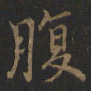 腹书法图片
