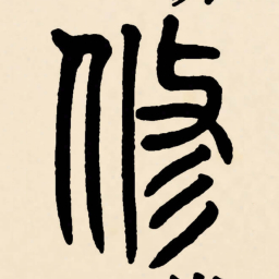 邓石如修书法图片