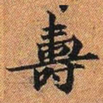 壽书法图片