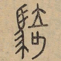 骑书法图片