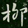 柳书法图片