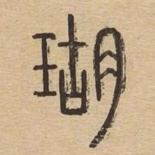 瑚书法图片