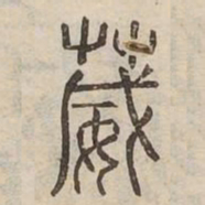 葳书法图片