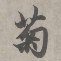 赵孟頫菊书法图片