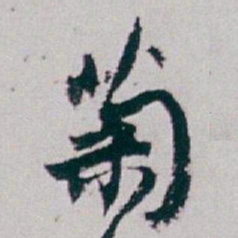 白蕉菊书法图片